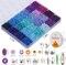 33000Pcs Clay Beads Bracelet Making Kit - 180Colors 8Boxes Polymer Clay Beads and 2 Styles Letter Beads,with Rich Jewelry Making Accessories and 3 Rolls Crystal Cord, for Crafts Christmas Gifts